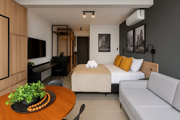 Studio Moderno e Equipado no ON Jurupis