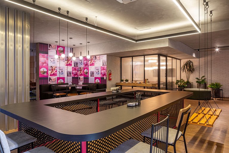 Studio moderno e completo no ON Maracatins - Moema