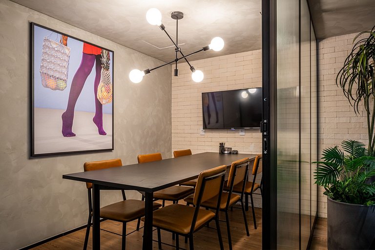 Studio moderno e completo no ON Maracatins - Moema