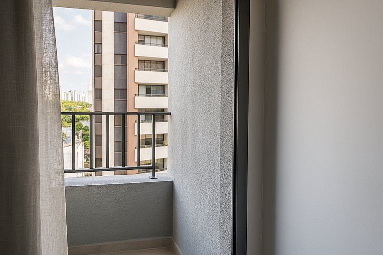 Studio moderno e completo no ON Maracatins - Moema