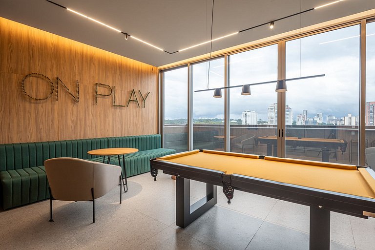 Studio Moderno no Brooklin a 200 m do Metrô