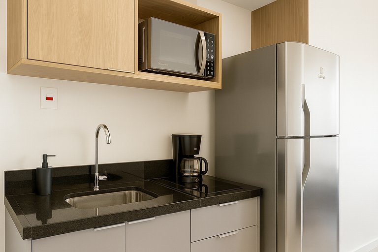 Studio Moderno no Brooklin a 200 m do Metrô