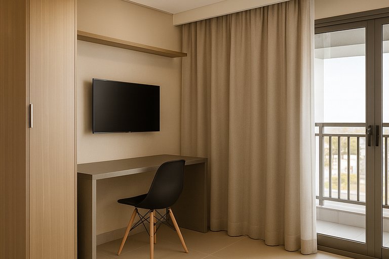 Studio Moderno no Brooklin a 200 m do Metrô